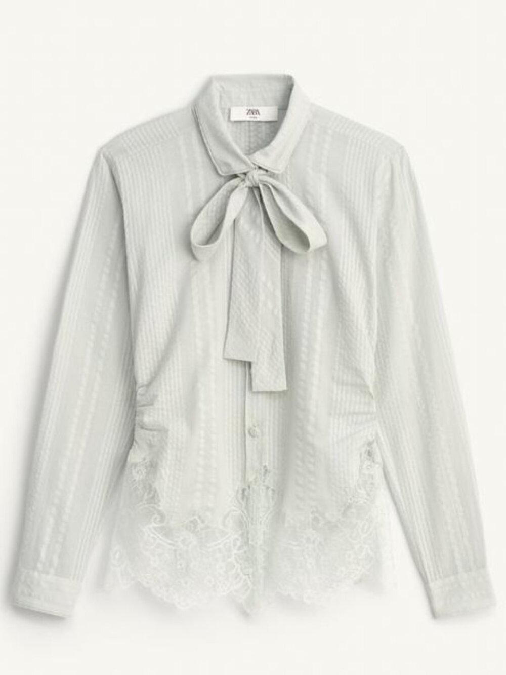 ZARA LIMITED EDITION LACE TIE SHIRT